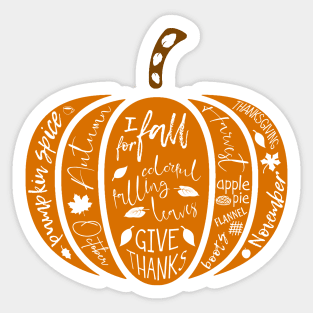 Fall Pumpkin Sticker